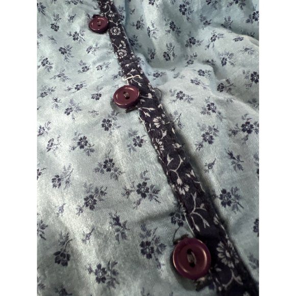 Gunne Sax by Jessica McClintock Blue Dress Floral Jumper Summer - Picture 8 of 8